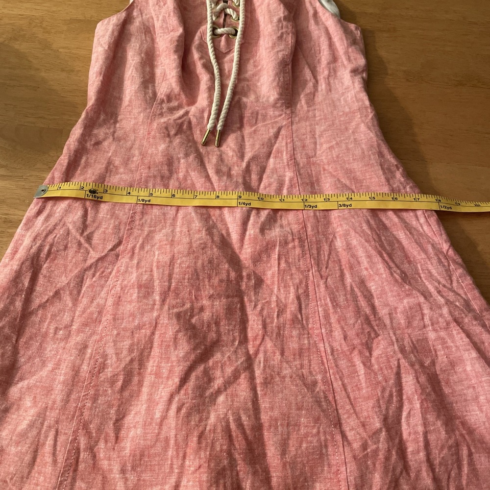 Kensie Tank Dress Fully Lined Size Small Corded V Neck Gold Zipper Back - Picture 13 of 15